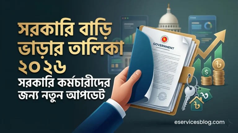 সরকারি বাড়ি ভাড়ার তালিকা ২০২৬