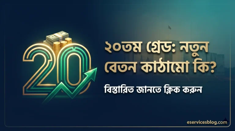 ২০ তম গ্রেডে বেতন কত টাকা